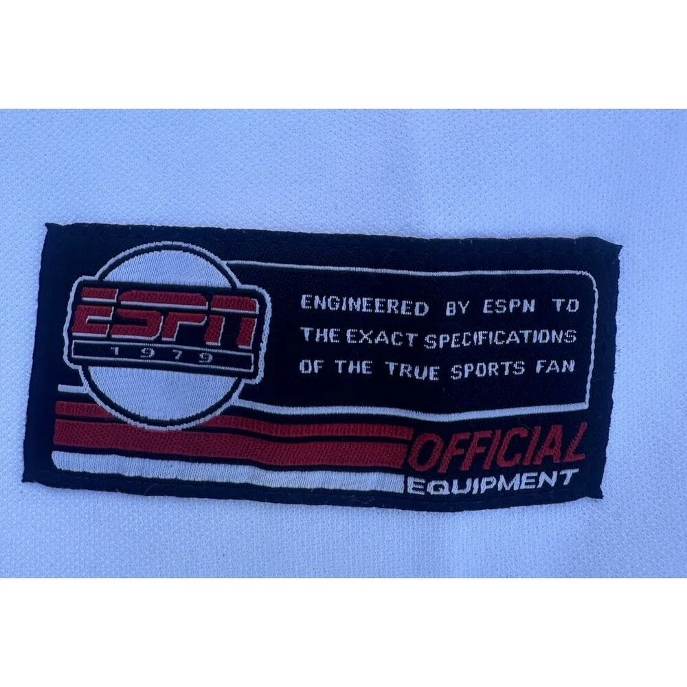 ESPN Baseball Tonight Jersey #1 Adult Large White Button Front Baseball Jersey